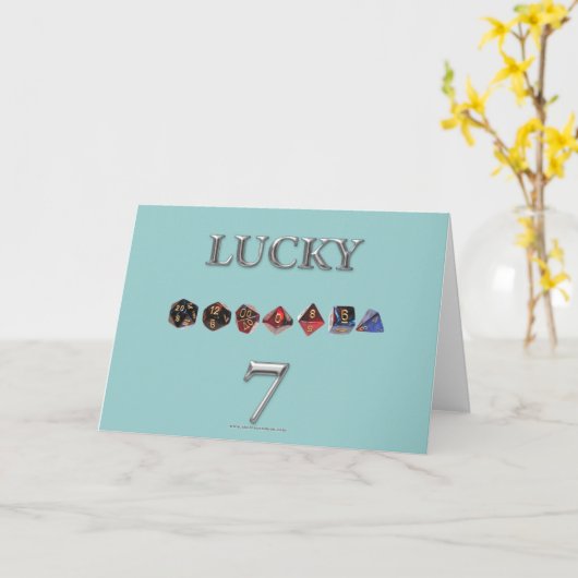 Lucky 7 kaart (Gele Bloem)