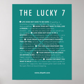 Lucky 7 Manifesto - 11x14 poster