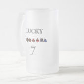 Lucky 7 matglas bierpul (Voorkant links)