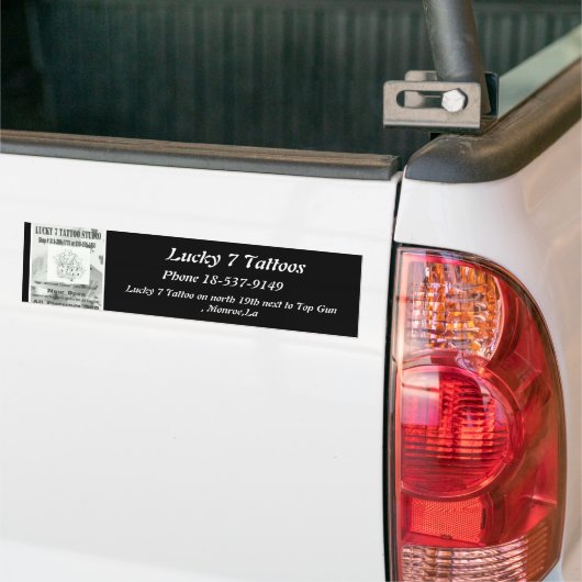 Lucky 7 Tattoos bumper sticker (Op Truck)