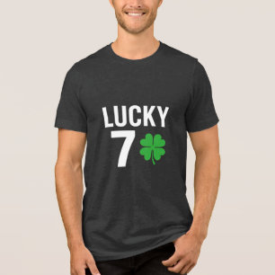 Lucky 7 Vierbladige Klaver Tri-Blend Shirt