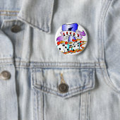 Lucky 7 w/Dice Ronde Button 5,7 Cm (In situ)