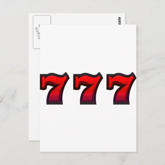 Lucky 7s briefkaart (Voorkant / Achterkant)