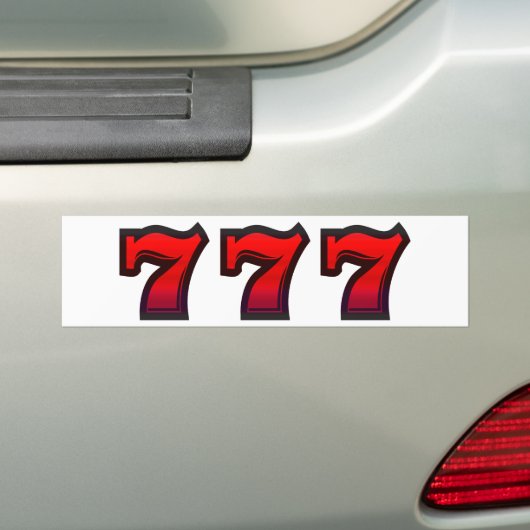 Lucky 7s bumpersticker (Op auto)