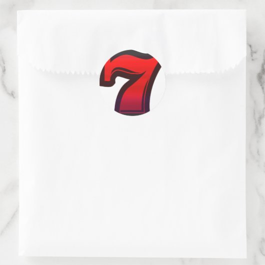 Lucky 7s ronde sticker (Tas)