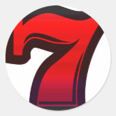 Lucky 7s ronde sticker (Voorkant)