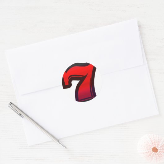 Lucky 7s ronde sticker (Envelop)