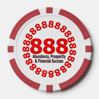 Lucky 888 Angel Number - Welvaart & Rijkdom Poker Chips