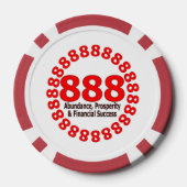 Lucky 888 Angel Number - Welvaart & Rijkdom Poker Chips (Achterkant)