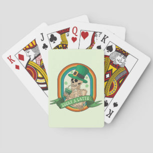 Lucky A Latte - Skelet, Koffie en Klavers Pokerkaarten
