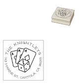 Lucky Ace Tattoo familie retour adres Rubberstempel (Gestempeld)