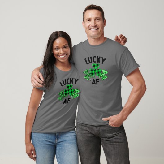 Lucky Af Funny Pset Shamrock St Patricks Day Wome T-shirt (Unisex)