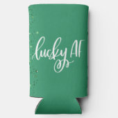 Lucky AF | Leuke St Patricks Day Ierse Quote Seltzer Blikjeskoeler (Achterkant)