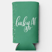 Lucky AF | Leuke St Patricks Day Ierse Quote Seltzer Blikjeskoeler (Voorkant)