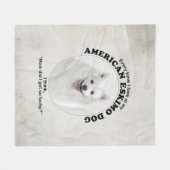 Lucky American Eskimo Dog Fleece Deken (Voorkant (Horizontaal))