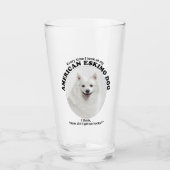Lucky American Eskimo Dog Glas (Voorkant)