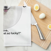 Lucky American Eskimo Dog Theedoek (Quarter Fold)