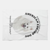 Lucky American Eskimo Dog Theedoek (Horizontaal)