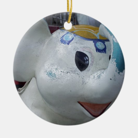 Lucky Amusement Park Elephant Ride Keramisch Ornament (Voorkant)