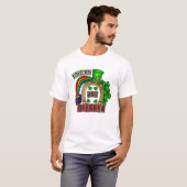 Lucky and Blessed Hoefijzer Leopard St Patrick' Da T-shirt (Voorkant volledig)