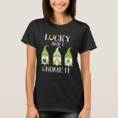Lucky and I Gnome It Three Lucky Gnomes St Patrick T-shirt (Voorkant)