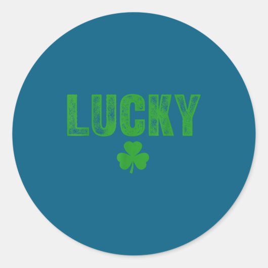 Lucky And Lucky Forer St Patricks Day  Ronde Sticker (Voorkant)