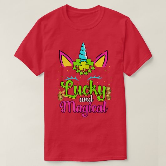 Lucky and Magical Unicorn St Patricks Shenanigans T-shirt (Design voorkant)