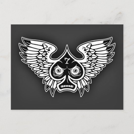 Lucky Angry Winged Spade #7 Briefkaart (Voorkant)