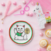 Lucky Asian Cat Paper Borden Papieren Bordje (Feest)