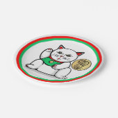 Lucky Asian Cat Paper Borden Papieren Bordje (Gekanteld)