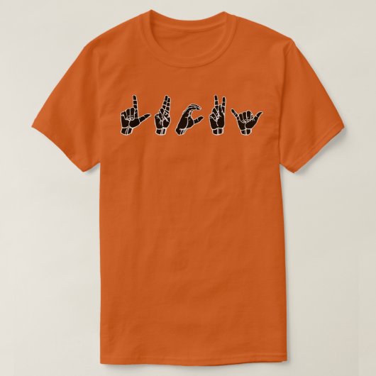 LUCKY ASL Sign Language Design Classic TShirt (Design voorkant)