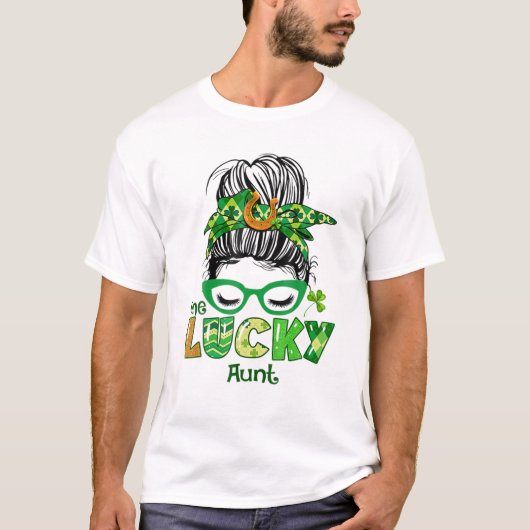 Lucky Aunt Messy Bun St T-shirt (Voorkant)