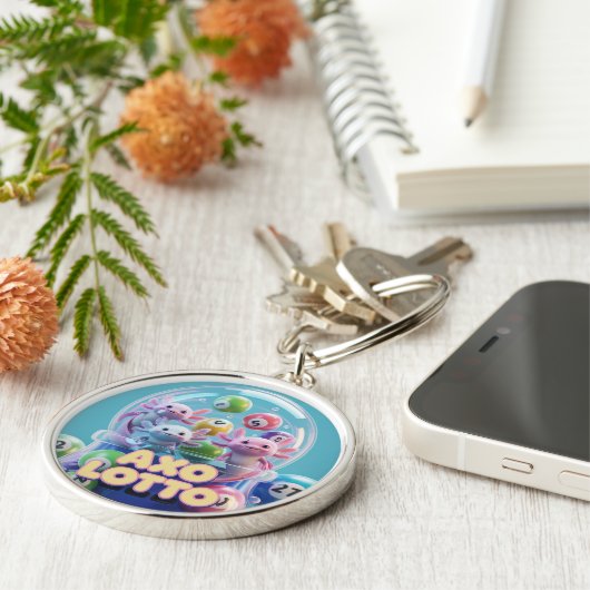 Lucky Axolotl Sleutelhanger (Zijkant)