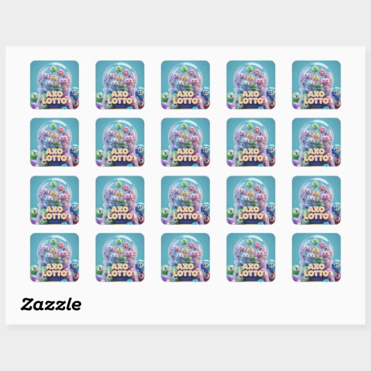 Lucky Axolotl Vierkante Sticker (Vel)