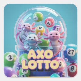 Lucky Axolotl Vierkante Sticker