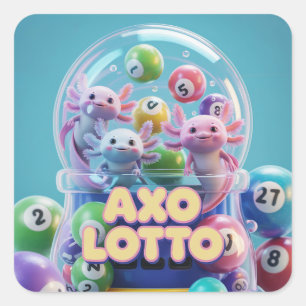Lucky Axolotl Vierkante Sticker