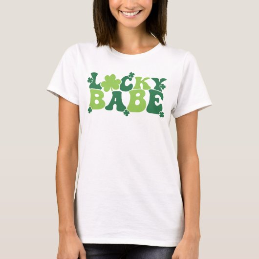 Lucky Babe St Patricks Day T-Shirt (Voorkant)