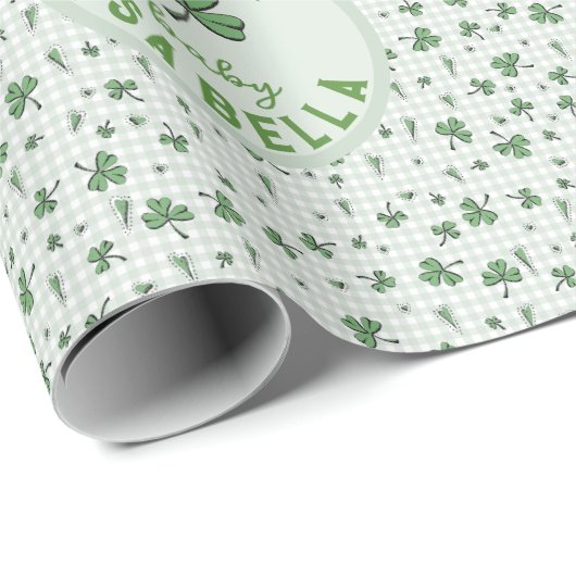 Lucky Baby Green en White St Patricks Day Cadeaupapier (Rol Hoek)