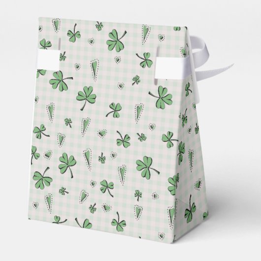 Lucky Baby Pink en Green St Paddys Bedankdoosjes (Achterkant)