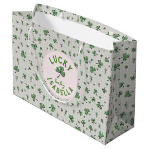 Lucky Baby Pink en Green St Paddys Groot Cadeauzakje