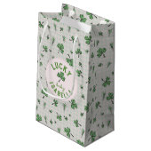 Lucky Baby Pink en Green St Paddys Klein Cadeauzakje (Achterkant Gekanteld)