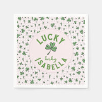 Lucky Baby Roze en Groene Klavers St Patrick's Day