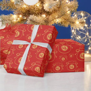 Lucky Bag Chinees Nieuwjaar Gold Red Cadeaupapier