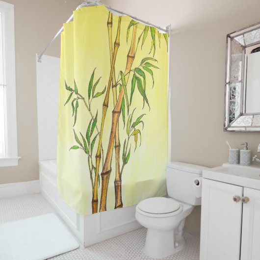 Lucky Bamboo 1 Shower Curtain Douchegordijn (In situ)