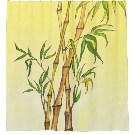 Lucky Bamboo 1 Shower Curtain Douchegordijn (Voorkant)