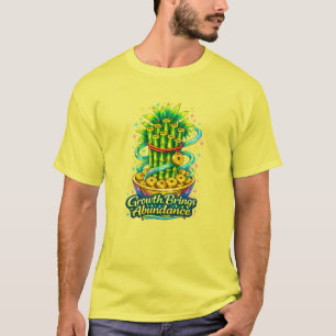 Lucky Bamboo Groei T-Shirt Prosperity Energie Cade