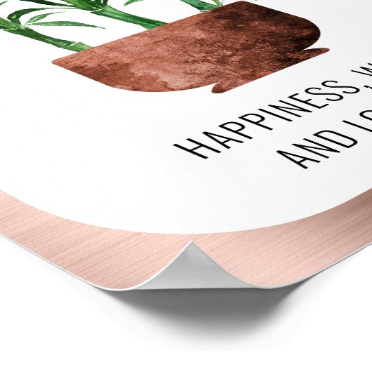 Lucky Bamboo Happalth Kraalth Langoustheid Roos Go Poster (Hoek)