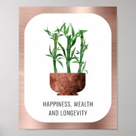 Lucky Bamboo Happalth Kraalth Langoustheid Roos Go Poster