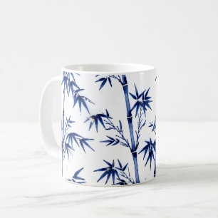 Lucky Bamboo Imari stijl blauw wit Koffiemok