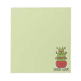 Lucky Bamboo Plant with Greeting Notitieblok